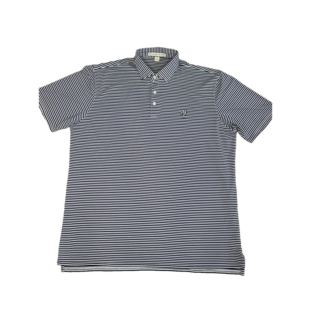 Holderness and Bourne The Maxwell Polo Shirt Mens 2XL Striped Golf Performance